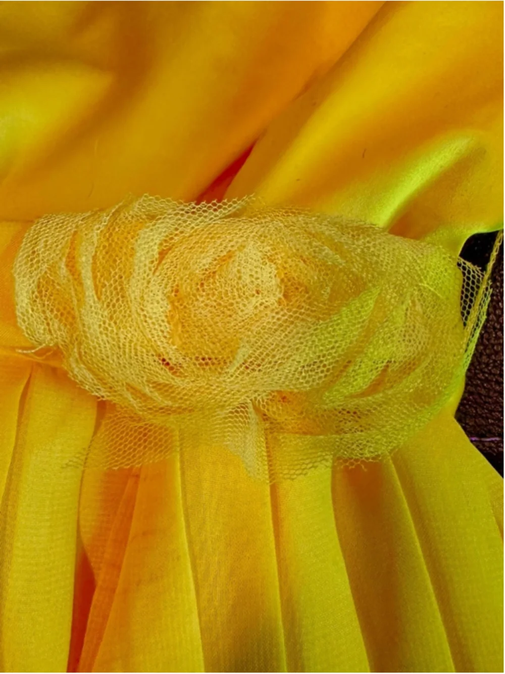 Project Fairy Tale Disney Princess Belle Yellow Dress Girls Size Small (6) NWOT